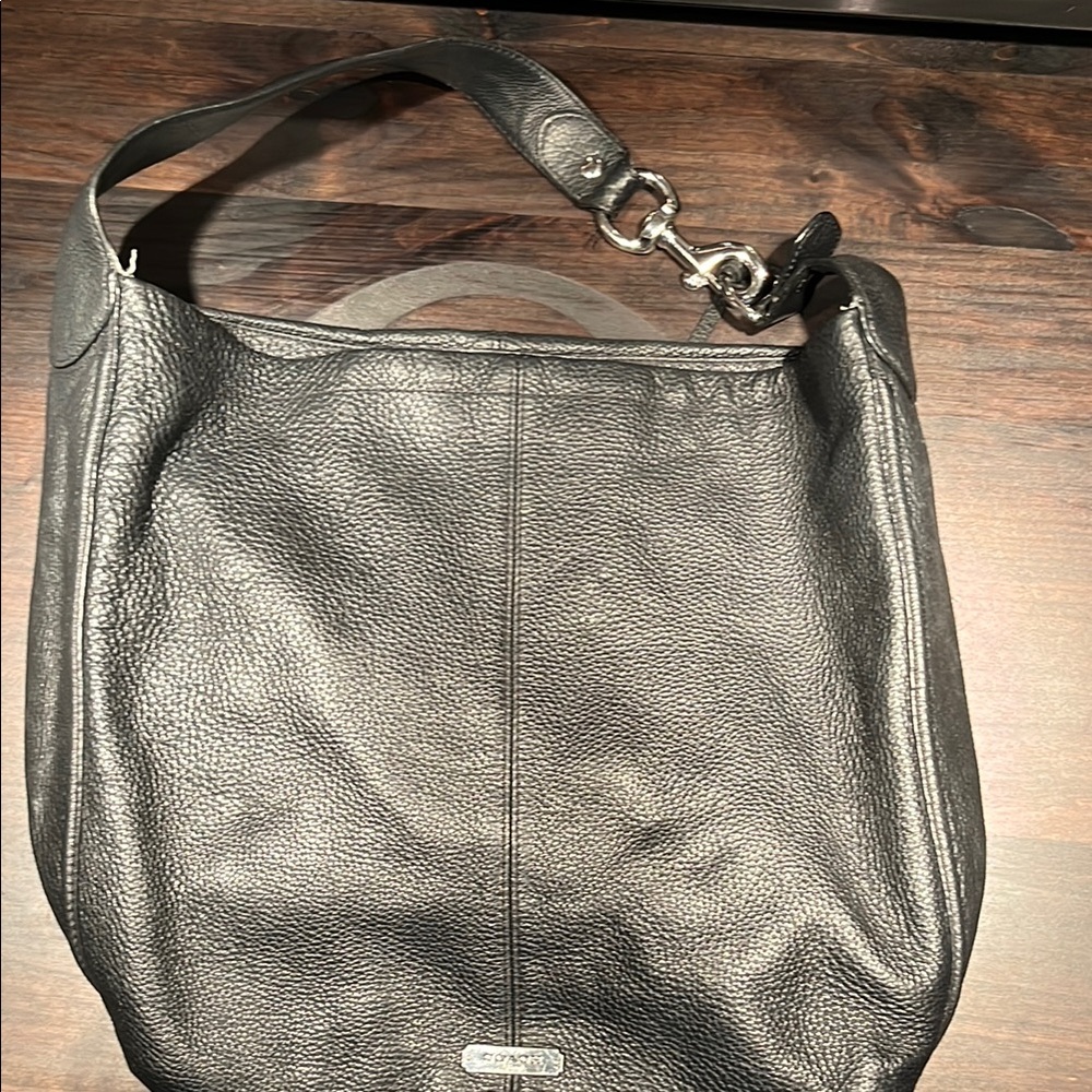 Coach Black Leather Hobo Bag with Slouchy Design